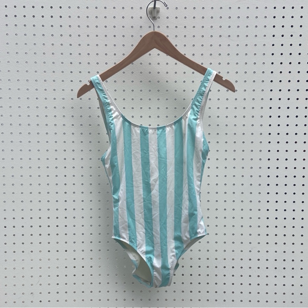 Solid and Striped one piece swimsuit